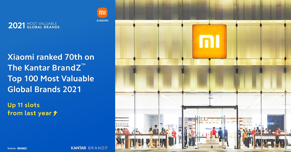 Xiaomi Ranked 70th on the Top 100